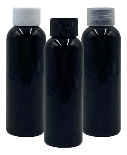 Envases Plasticos Negro 60 Ml Con Tapa Muestras Shampoo X 15