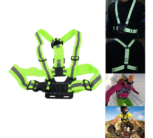 Arnés De Pecho Gopro Fluorescente Camara Deportiva