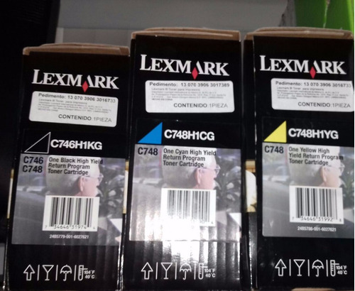 Remate Toner Lexmark C748h1kg, C748h1cg, C748h1yg