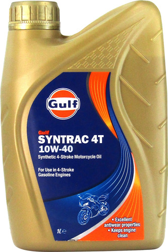 Lubricante Gulf Moto Syntrac 4t  Sintetico 10w40 1l Botella