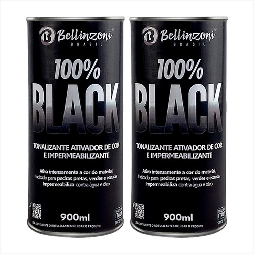 2 Total Proteção 100% Black Impermeabiliza Agua Oleo 900ml