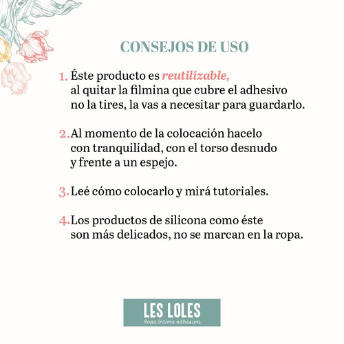 Imagen 7 de 9 de Corpiño Adhesivo Mariposa Con Clip + Pezoneras By Les Loles