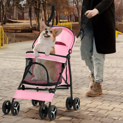 Carriola Para Mascotas Plegable 4 Ruedas Con Malla Transpira Color Color Del Chasis