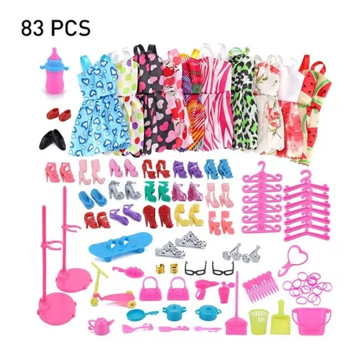 Conjunto de 35 peças de roupas de boneca para bonecas Barbie, roupas de  saias casuais modernas, acessórios de roupas de bonecas Barbie, sapatos de  bijuteria de roupas, inclui 12 saias : : Brinquedos e Jogos