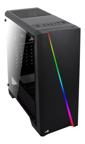 Gabinete Gamer Aerocool Cylon Tg Negro Rgb Cristal Templado
