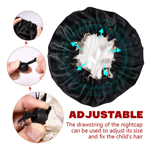 Gorro De Dormir Elástico De Doble Capa Para Niños, Ajustable