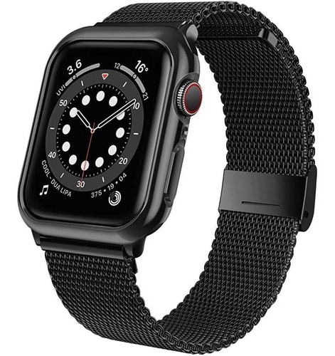 Malla + Carcaza Para Apple Watch 44mm Jwacct Black