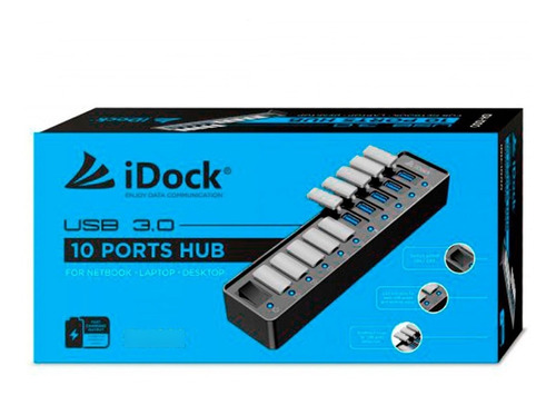 Hub Usb 3.0 X 10 Pertos Alimentado 36 Watts - Idock