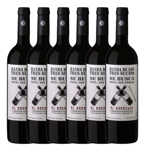 La Banda De Los Tres Sucios El Renegado Cabernet Caja X6 750
