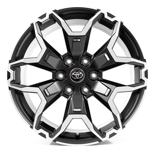 Rodas 20 Toyota Hilux Off Road 6x139 Côncavas Trd Srv Srx Cor Preto