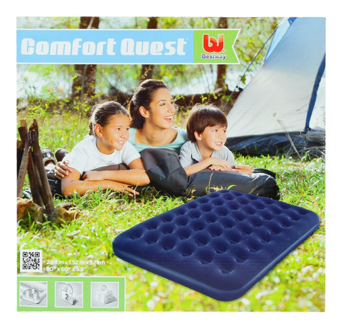 Imagen 2 de 2 de Colchón Inflable Queen Bestway Azul
