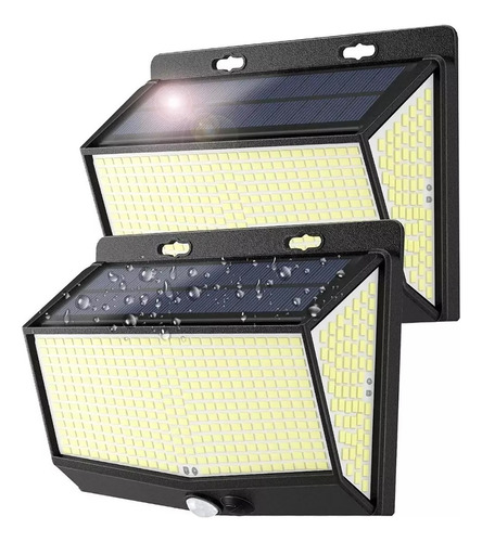 2piezas Lámpara Solar Exterior De 468 Led Sensor De Movimien