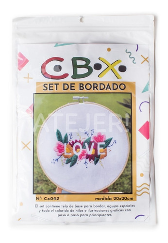 Imagen 2 de 4 de Set De Bordado Completo Marca Cbx Modelo Cx042 De 20 X 20