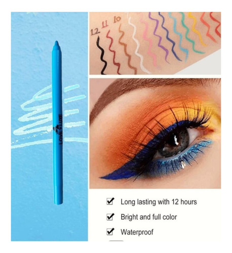 Lapiz Delineadores Colores Ojos Y Labios Luxe Mate 12pz Multicolor Mate
