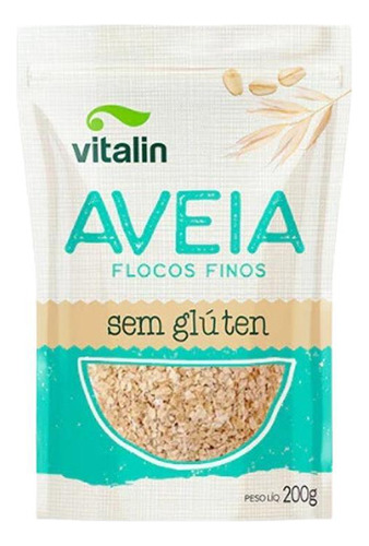 Aveia Em Flocos Sem Glúten Vitalin 200g - Rica Em Nutrientes