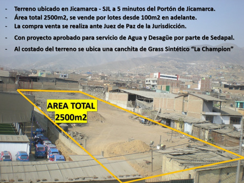 Terreno En Jicamarca - Lotes De 100m² A 5 Minutos Del Portón De Jicamarca