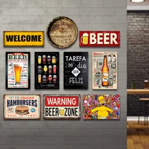 Comprar Kit Placas Decorativas Bebidas Mdf - 10 Placas