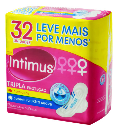 Absorvente Intimus Tripla Proteção Extra Suave 32 Unidades
