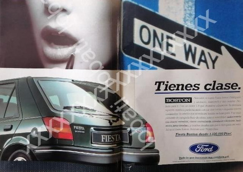 Cartel Retro Autos Ford Fiesta Boston 1993 /904
