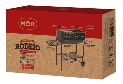 Parrillero Barbacoa Esmaltado Rodeio Leña O Carbón