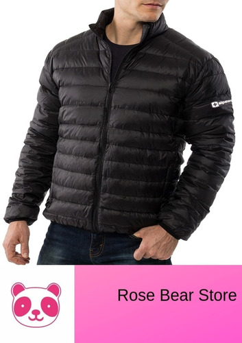 Casaca Pluma Alpine Swiss Para Hombre Color Negro Talla L 