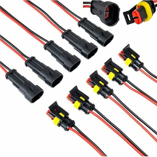 Conector De Fio Elétrico Impermeável De 5 Pares De 2 Pinos S