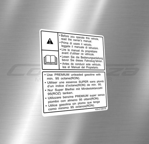 Calco Advertencia Tanque Yamaha R1 Mt09 Fjr Otras