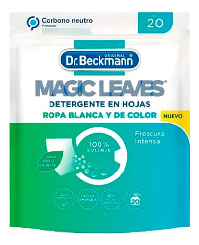 Magic Leaves - Detergente Vegano Laminas 20u - Dr. Beckmann