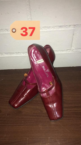 Zapatos Pollini 37 Charol Rojo