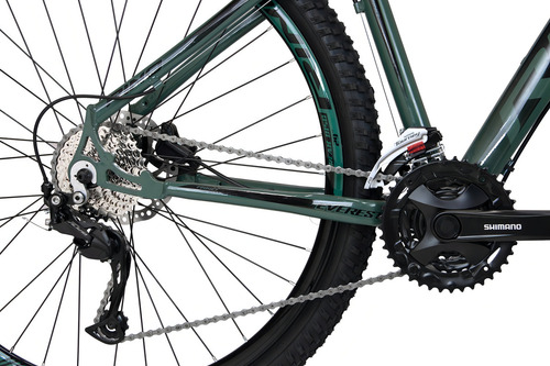 Bicicleta Aro 29 Rino Everest 27v - Alivio - 7.0 Cor Verde Exército Tamanho Do Quadro 17