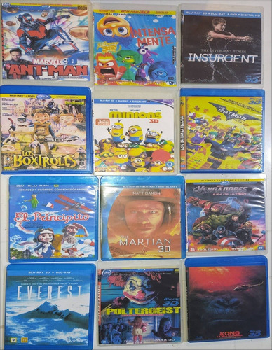Peliculas Blu Ray 3d Nuevas Printeadas