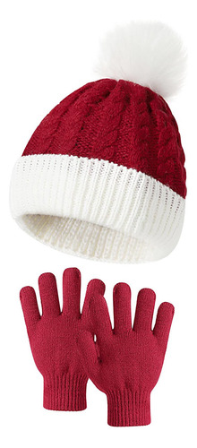 Gorro De Punto Y Guantes De Punto Térmicos Para Niños De Inv