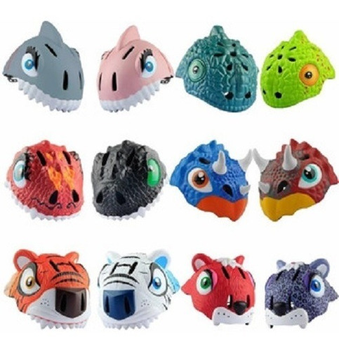 Imagen 2 de 5 de Casco Infantil Diseños Animales Niños Proteccion Bicicleta