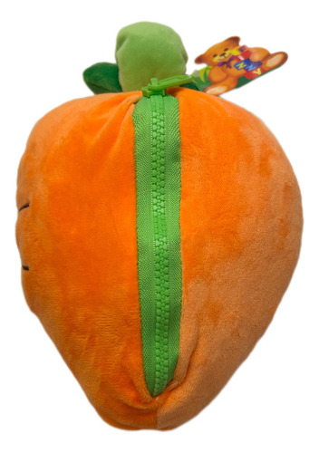 Cenoura Com Coelho De Pelúcia Presente Páscoa Surpresa Cor Laranja