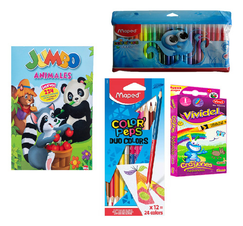 Libro Infantil Actividades Colorear Jumbo Larousse Y Colores