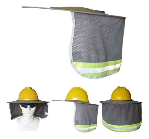 | Sombrero Duro Sombrilla Protección For El Cuello Al Gris