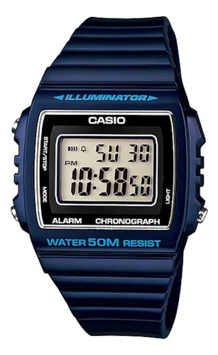Reloj Casio W-215h-2a Hombre Original Digital Azul Rey 