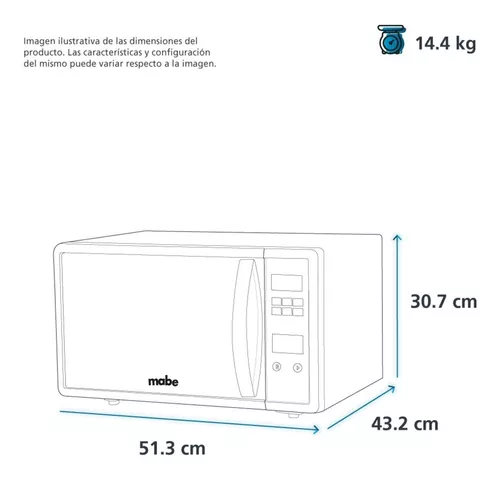 Microondas Mabe HMM111JSS acero inoxidable 31.1L 127V