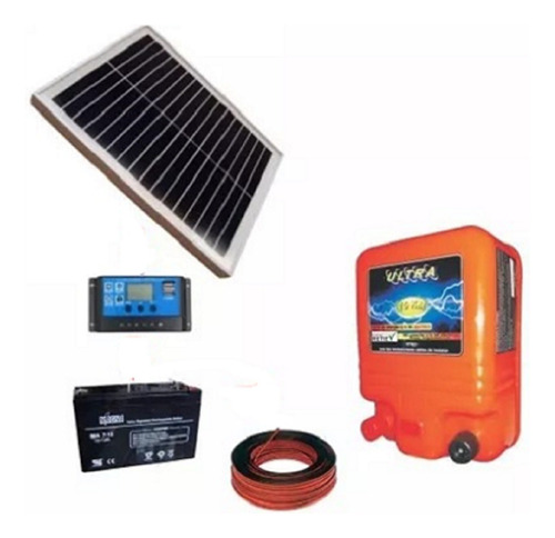 Impulsor Cerca Eléctrica Kit Solar 100km 60 Ha 7.5 J Cr4100