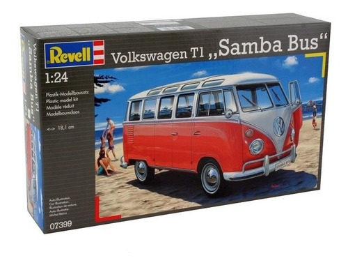 Imagen 1 de 4 de Volkswagen T1 Samba Bus - Escala 1/24 Revell 07399