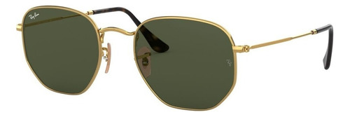 Arm. Solar Ray-ban Hexagonal 0rb3548n Protección Uv 1 Color 001 Color de la lente Verde Color de la varilla Oro Color del armazón Oro