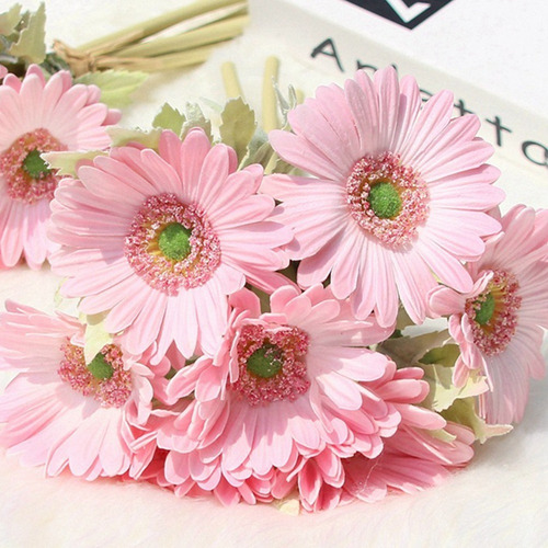 Ramo De Flores De Gerbera Artificial De 7 Piezas De Estilo