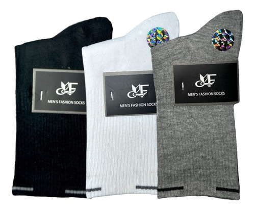 5 Pares Calceta Deportiva 3/4 Unisex, Algodón