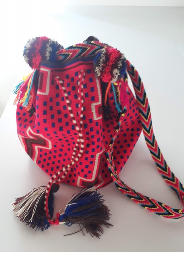Morral Wayuu - Hecho A Mano - Tejido A Crochet