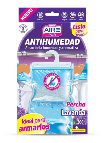 Antihumedad Percha Placard Aire Pur Protege Ropa