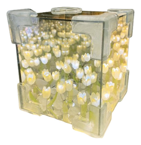 Cubo De Tulipa Brilhante Para Mesa De Quarto E Sala De Estar