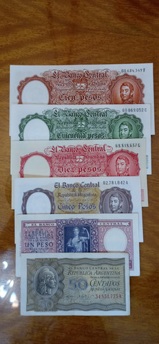 Billetes Argentinos Serie Peso Moneda Nacional N781