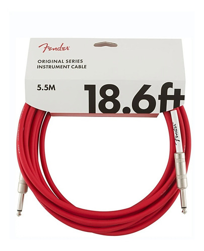 Cabo Fender Original Series 5.5m P10 Fiesta Red C/ Nf-e 