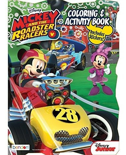 Bendon Mickey Y The Roadster Racers Shaped Super Fun Colorin