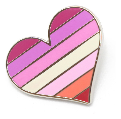 Pin De La Bandera Del Orgullo De Lesbianas Lgbtq Gay Heart F